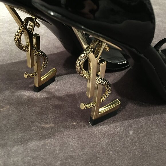 YSL Opyum Snake Heeled Sandals - Picture 3 of 6